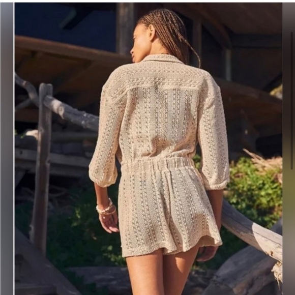 Free People- Ryan Romper in Tan - Picture 3 of 10